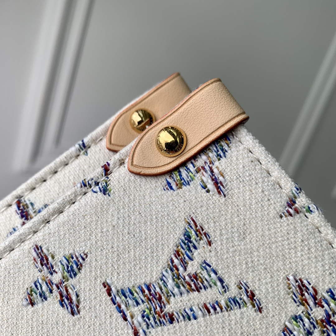 LV M24708 Louis Vuitton OnTheGo MM Bag Multicolor Beige