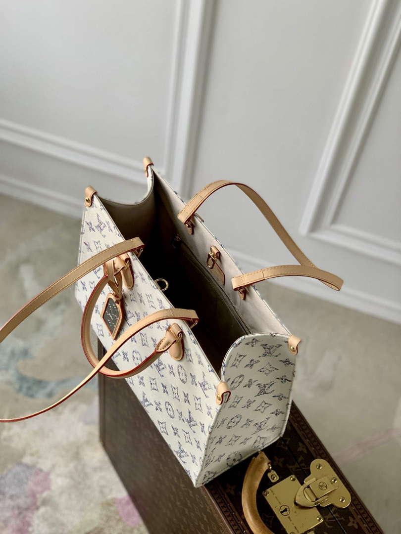 LV M24708 Louis Vuitton OnTheGo MM Bag Multicolor Beige - Default Title - View 9