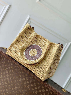 LV M24723 Louis Vuitton OnTheGo MM Bag Natural Tan - Default Title - View 1