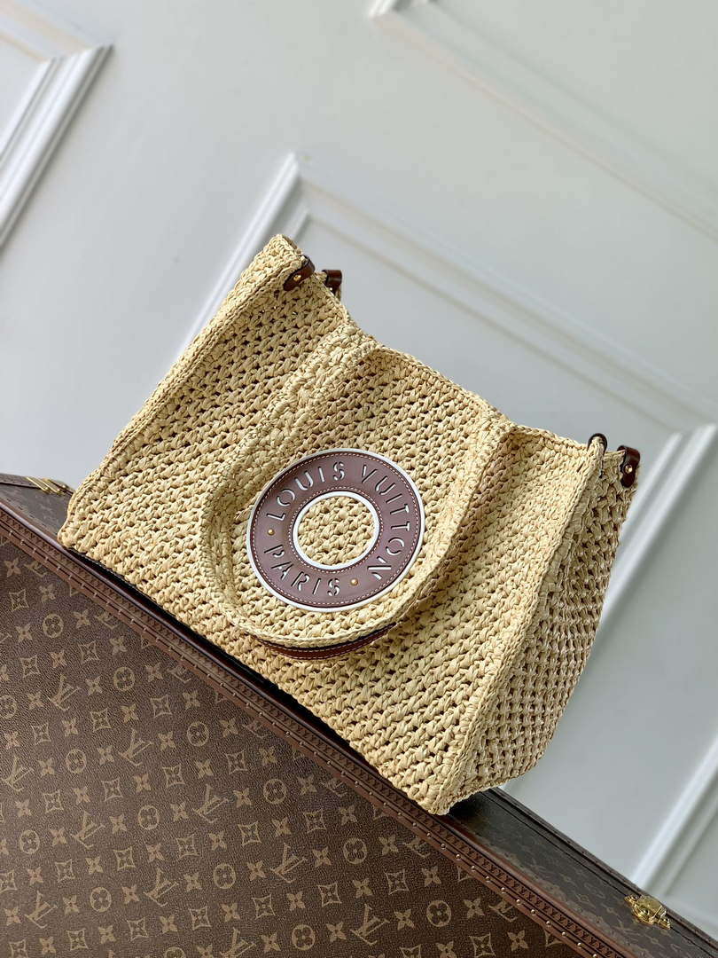 LV M24723 Louis Vuitton OnTheGo MM Bag Natural Tan