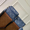 LV M24753 Louis Vuitton Trio Messenger Bag Ink Blue/White - Default Title - View 1