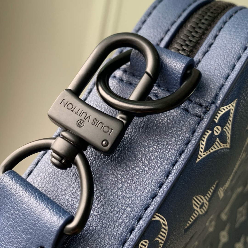 LV M24753 Louis Vuitton Trio Messenger Bag Ink Blue/White