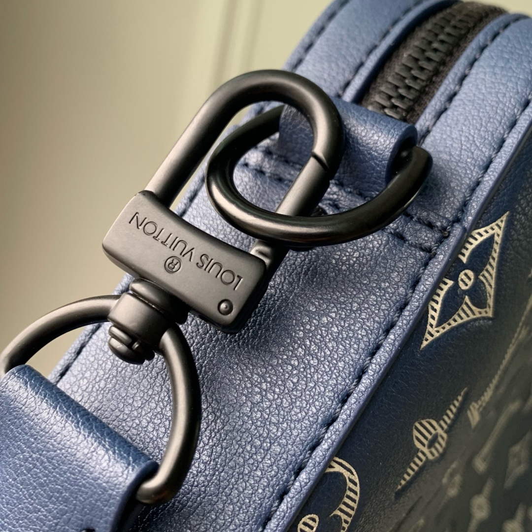 LV M24753 Louis Vuitton Trio Messenger Bag Ink Blue/White - Default Title - View 5