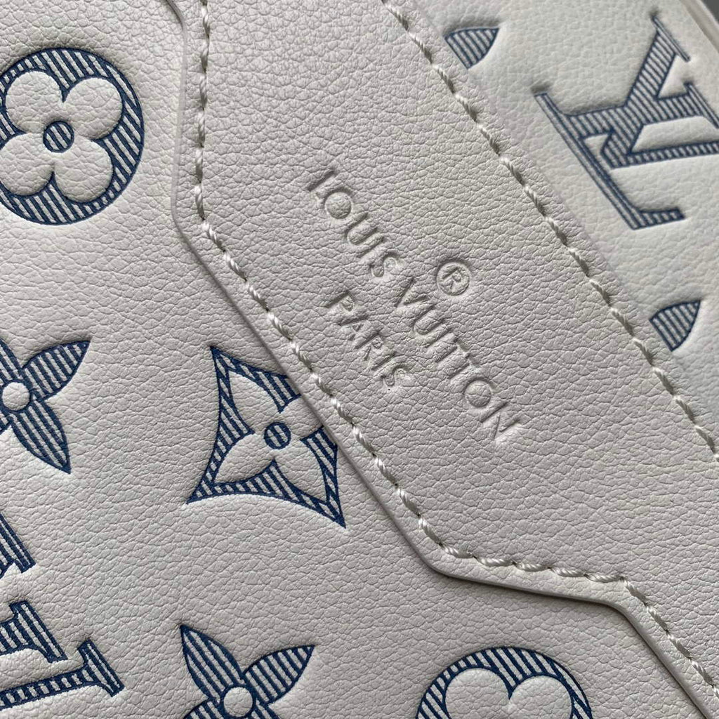 LV M24754 Louis Vuitton Trio Messenger Bag White/Navy Blue