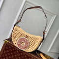 LV M24811 Louis Vuitton Croissant MM Handbag Natural/Tan - Default Title - View 1