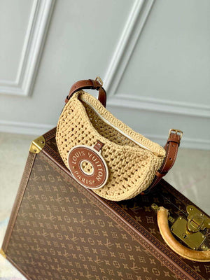 LV M24811 Louis Vuitton Croissant MM Handbag Natural/Tan - Default Title - View 9