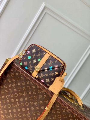 LV M24820 Louis Vuitton Envelope Messenger Cross-body Bag Chocolate - Default Title - View 1