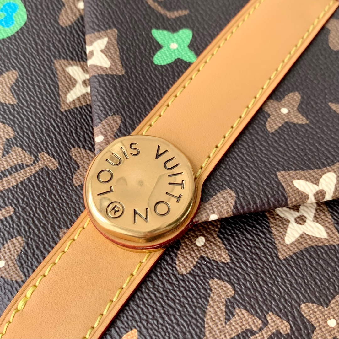 LV M24820 Louis Vuitton Envelope Messenger Cross-body Bag Chocolate