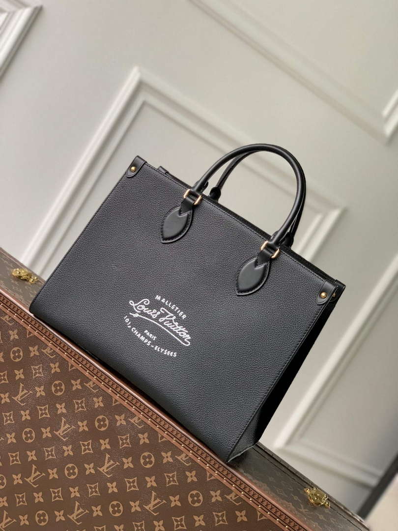 LV M24834 Louis Vuitton OnTheGo MM Bag Black - Default Title - View 3