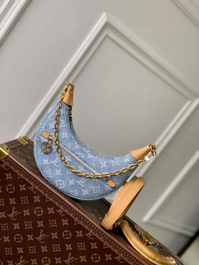 LV M24846 Louis Vuitton Loop Bag Sky Blue Monogram denim