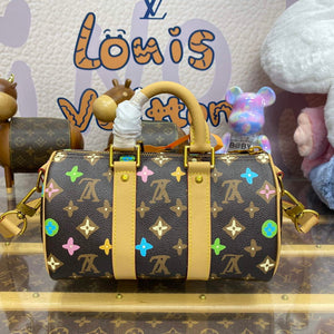 LV M24849 Louis Vuitton Keepall Bandouliere 25 Bag Chocolate - Default Title - View 2