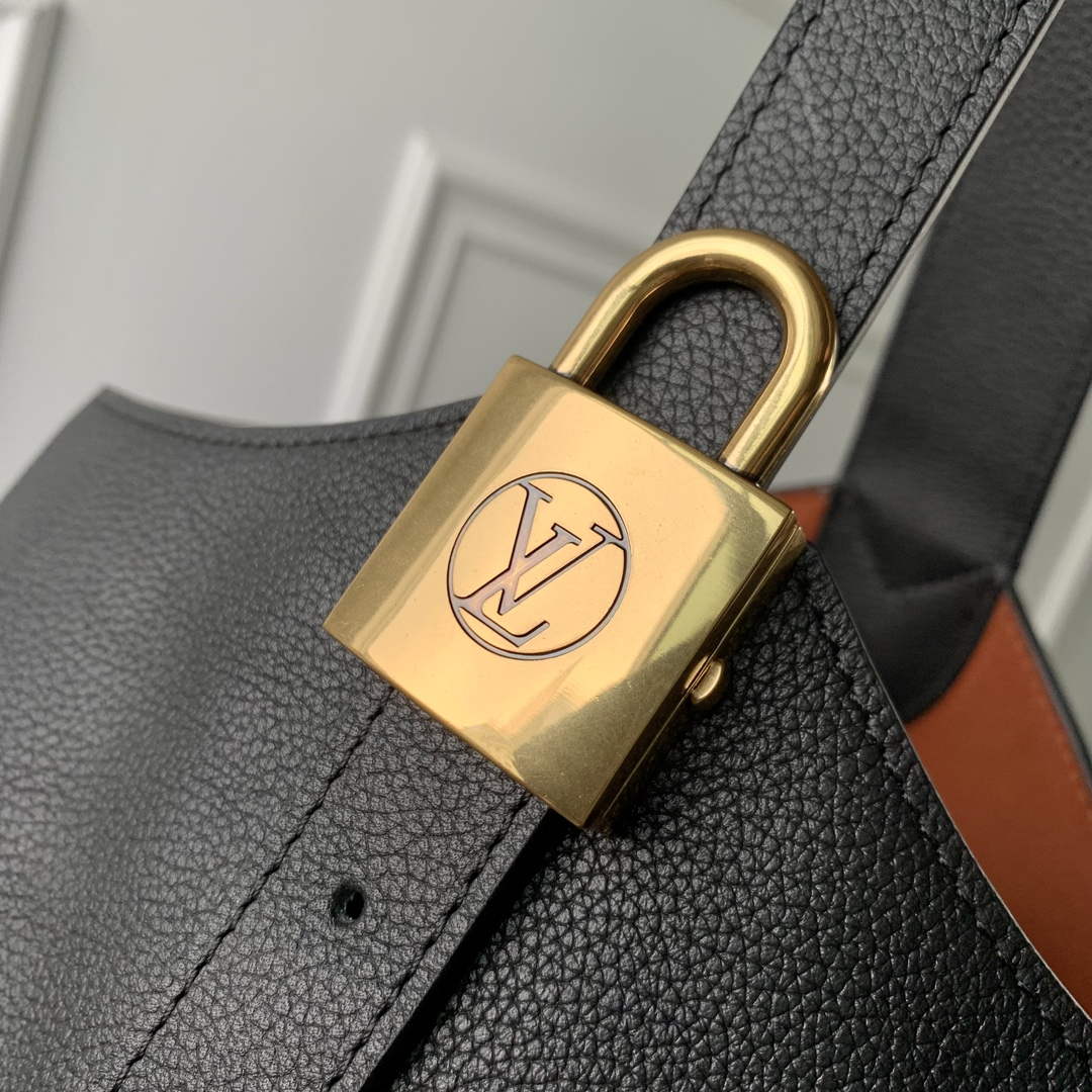 LV M24856 Louis Vuitton Low Key Hobo MM Handbag Black - Default Title - View 5