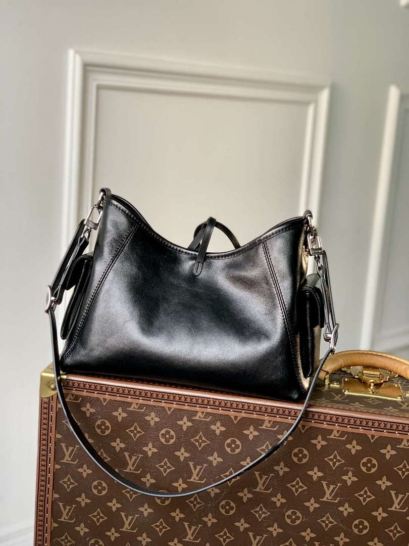 LV M24861 Louis Vuitton LV x TM CarryAll Vibe PM Handbag Black - Default Title - View 4