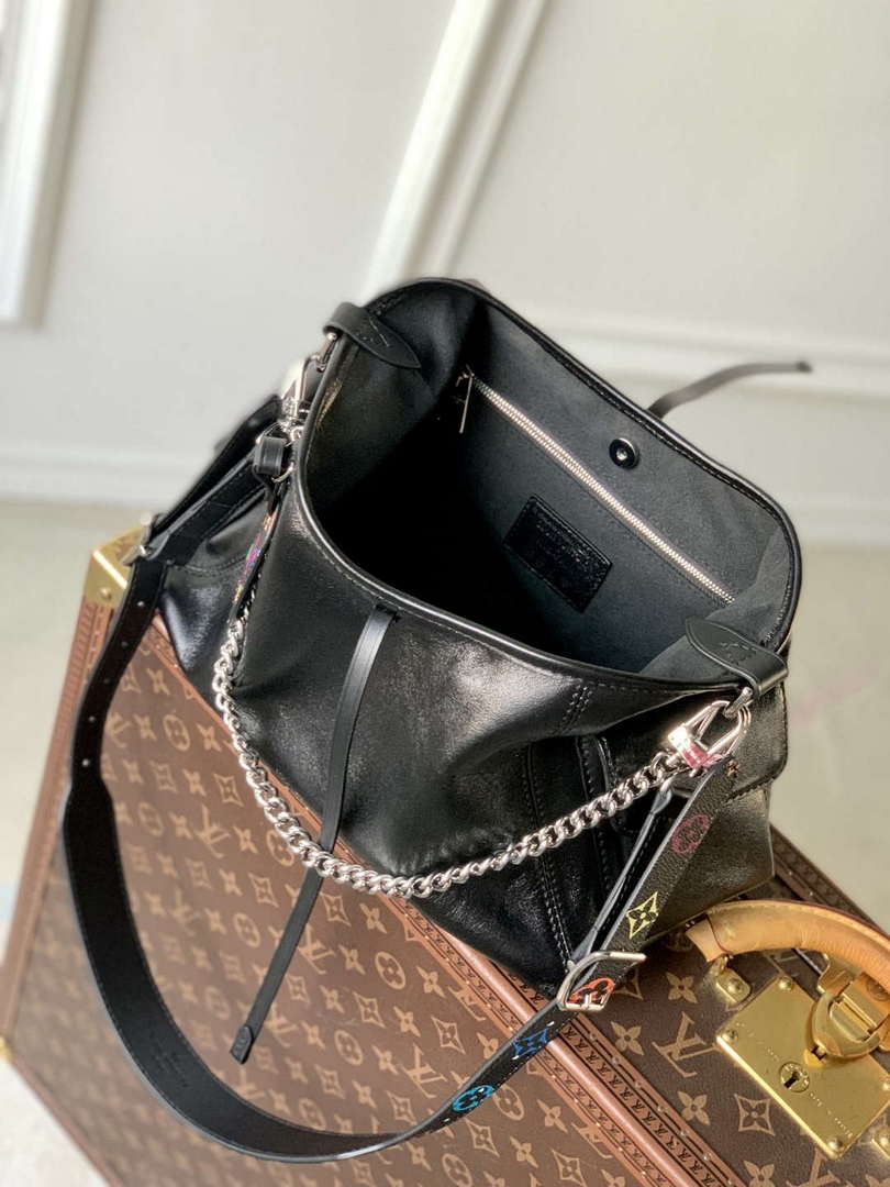 LV M24861 Louis Vuitton LV x TM CarryAll Vibe PM Handbag Black