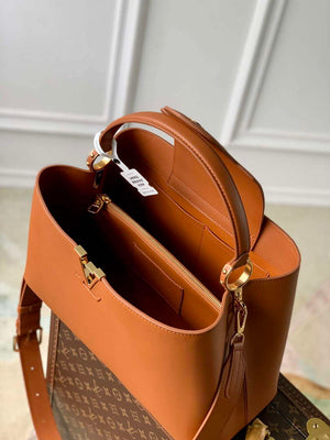 LV M24879 Louis Vuitton Capucines GM Souple Handbag Cognac - Default Title - View 9