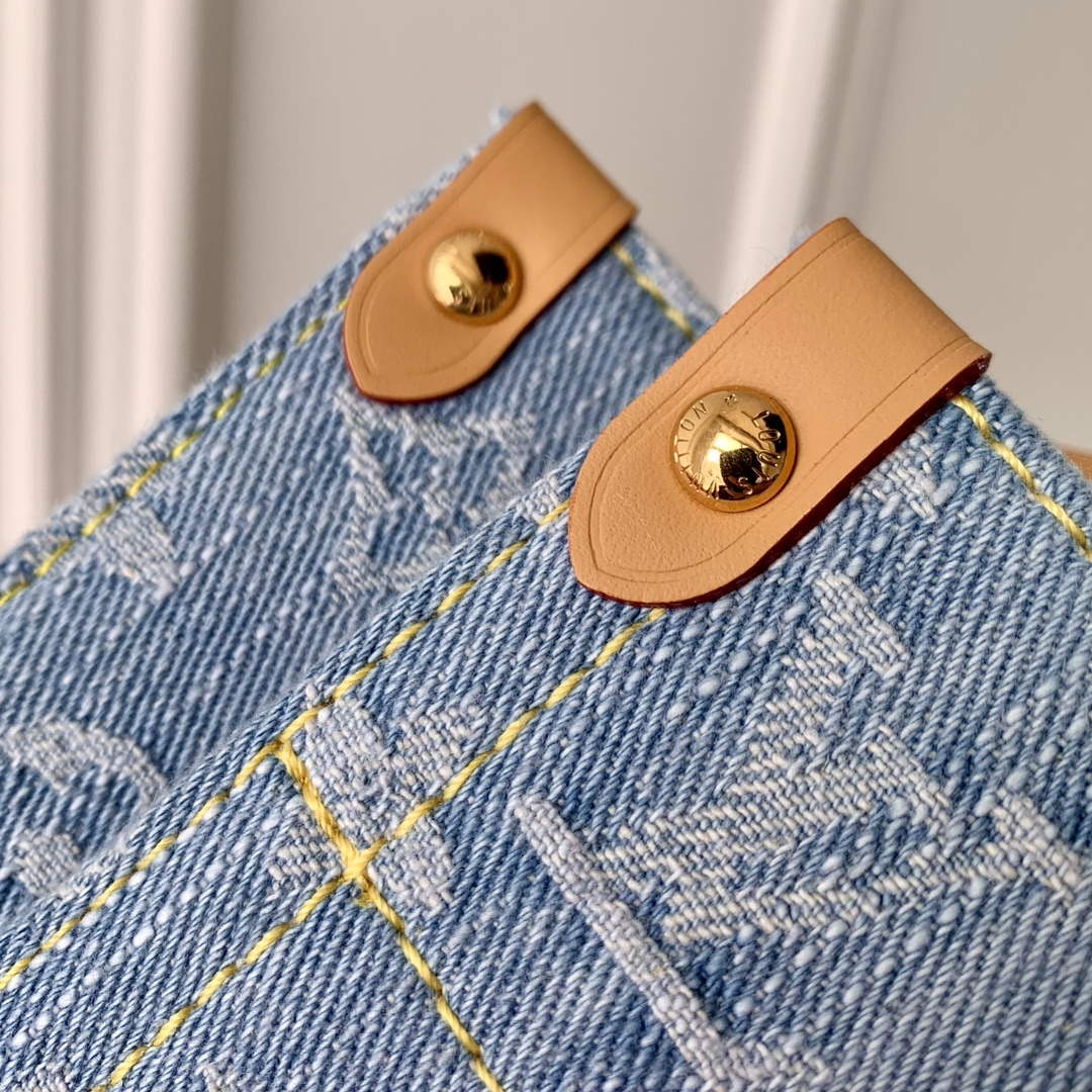LV M24897 Louis Vuitton Let Go PM Bag Sky Blue Monogram denim
