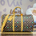 LV M24901 Louis Vuitton Keepall Bandouliere  50 Travel Bag Chocolate