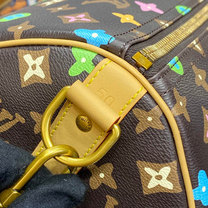 LV M24901 Louis Vuitton Keepall Bandouliere  50 Travel Bag Chocolate - Default Title - View 6