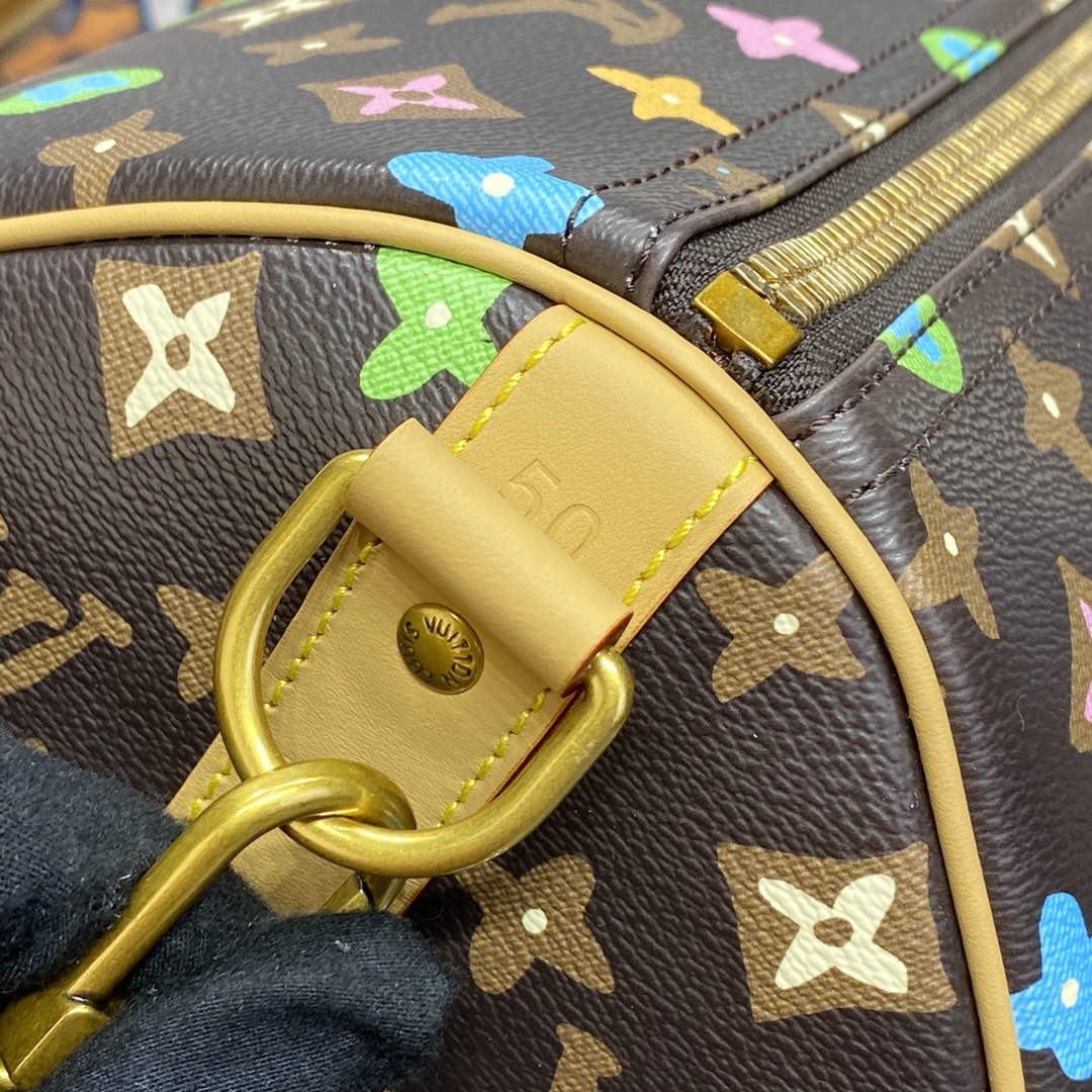 LV M24901 Louis Vuitton Keepall Bandouliere  50 Travel Bag Chocolate