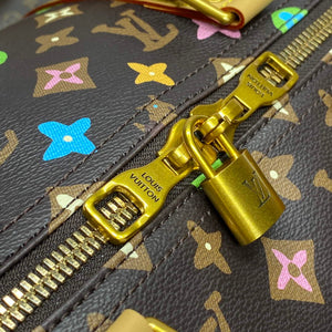 LV M24901 Louis Vuitton Keepall Bandouliere  50 Travel Bag Chocolate - Default Title - View 7