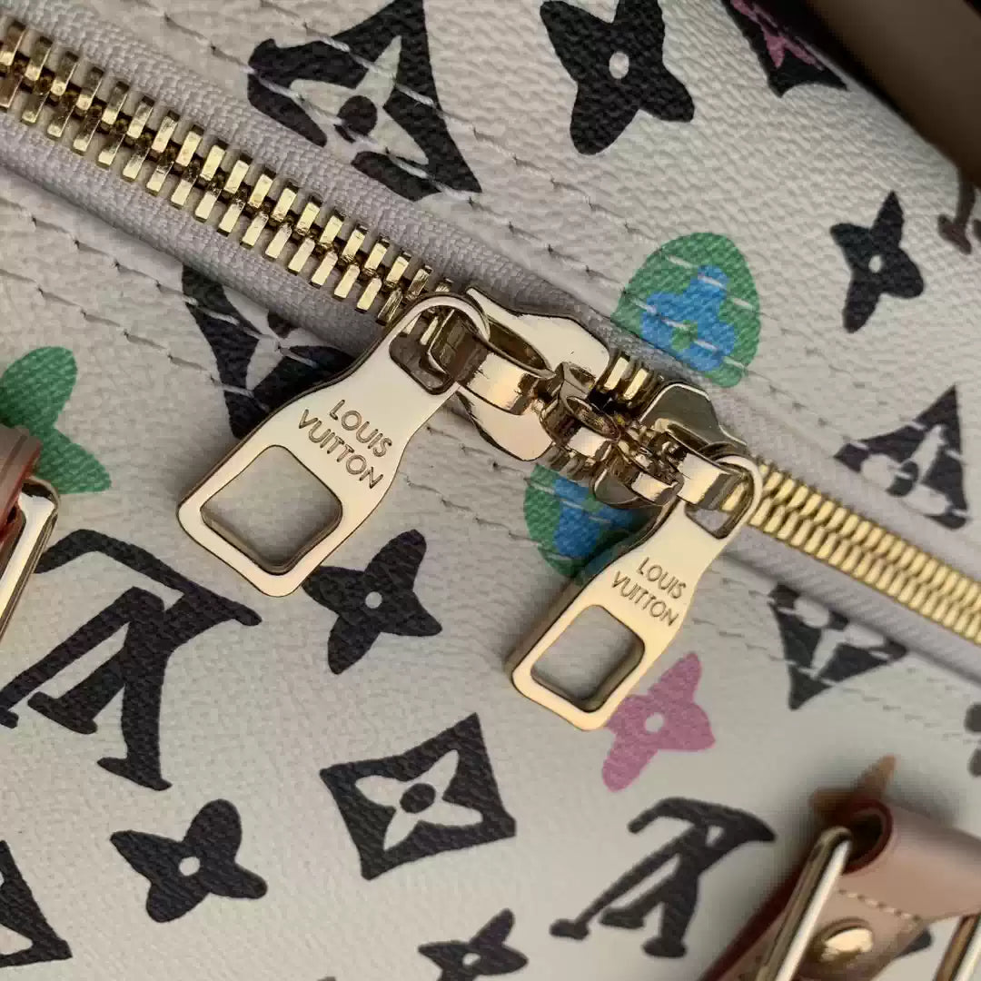 LV M24901 Louis Vuitton Keepall Bandouliere 50 Travel Bag White Multicolor - Default Title - View 7
