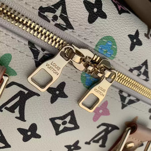 LV M24901 Louis Vuitton Keepall Bandouliere 50 Travel Bag White Multicolor - Default Title - View 7