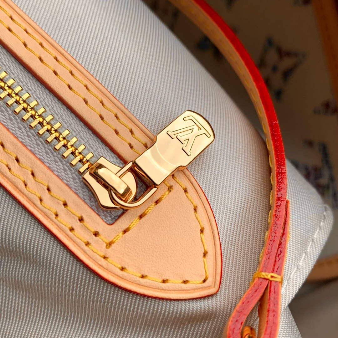 LV M24905 Louis Vuitton Neverfull MM Bag Multicolor Beige - Default Title - View 6