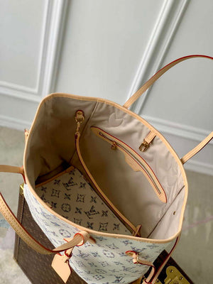 LV M24905 Louis Vuitton Neverfull MM Bag Multicolor Beige - Default Title - View 9