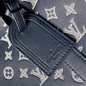 LV M24953 Louis Vuitton Keepall Bandouliere 50 Travel Bag Ink Blue/White - Default Title - View 6