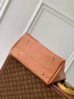 LV M24974 Louis Vuitton Low Key Hobo MM Handbag Cognac Brown - Default Title - View 4