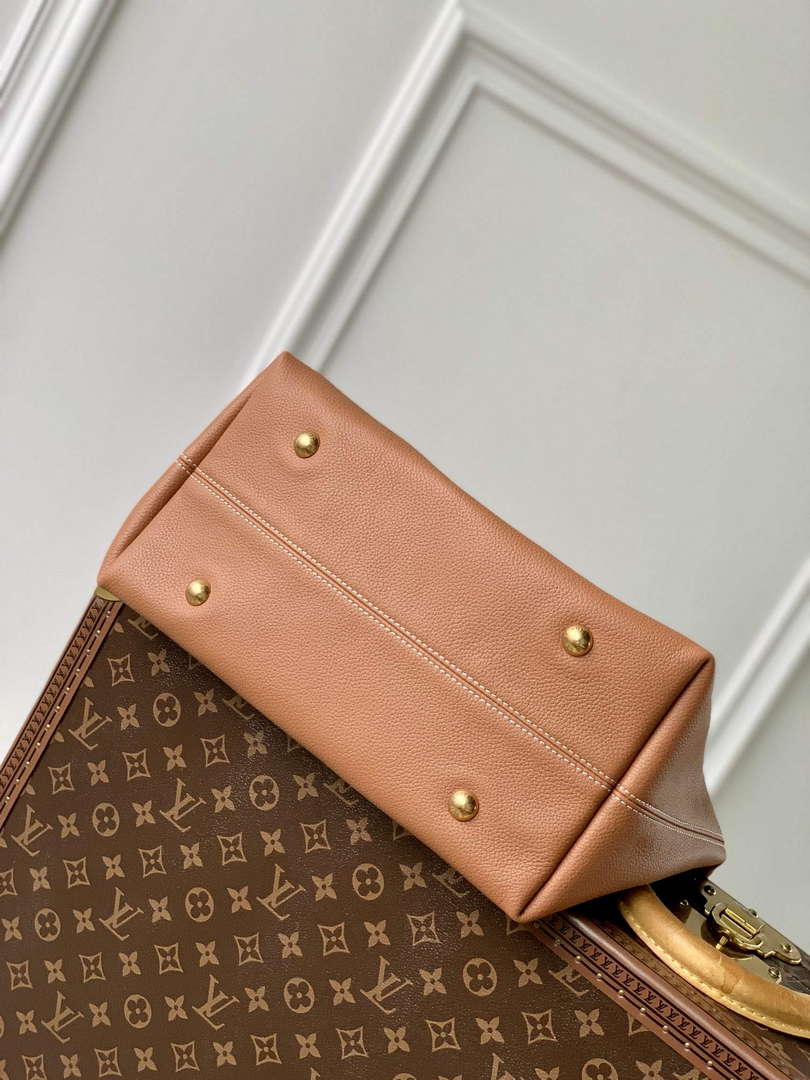 LV M24974 Louis Vuitton Low Key Hobo MM Handbag Cognac Brown - Default Title - View 4