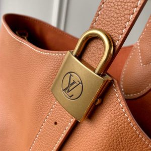 LV M24974 Louis Vuitton Low Key Hobo MM Handbag Cognac Brown - Default Title - View 6