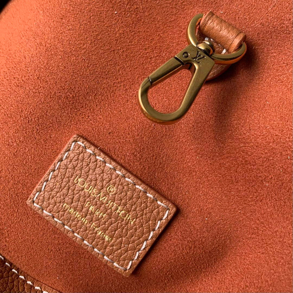 LV M24974 Louis Vuitton Low Key Hobo MM Handbag Cognac Brown