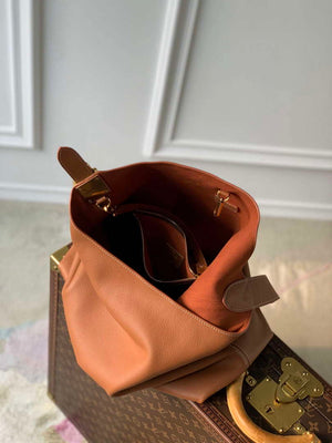 LV M24974 Louis Vuitton Low Key Hobo MM Handbag Cognac Brown - Default Title - View 9