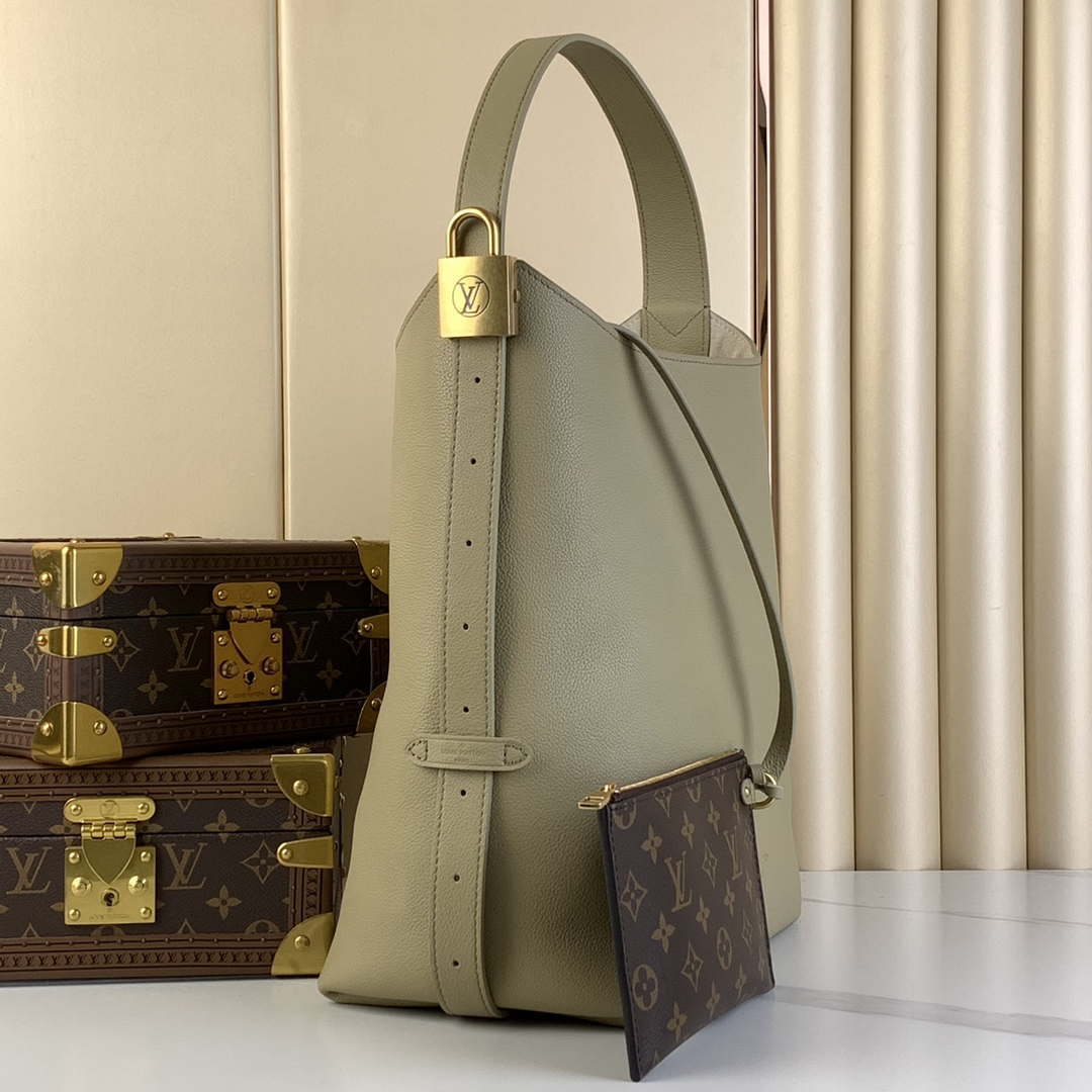 LV M24988 Louis Vuitton Low Key Hobo MM Handbag Green