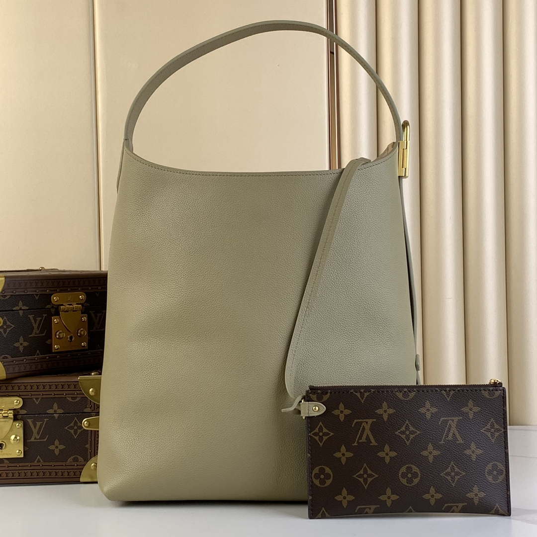 LV M24988 Louis Vuitton Low Key Hobo MM Handbag Green - Default Title - View 3