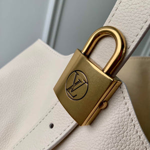 LV M25022 Louis Vuitton Low Key Hobo MM Handbag Limestone Gray - Default Title - View 6