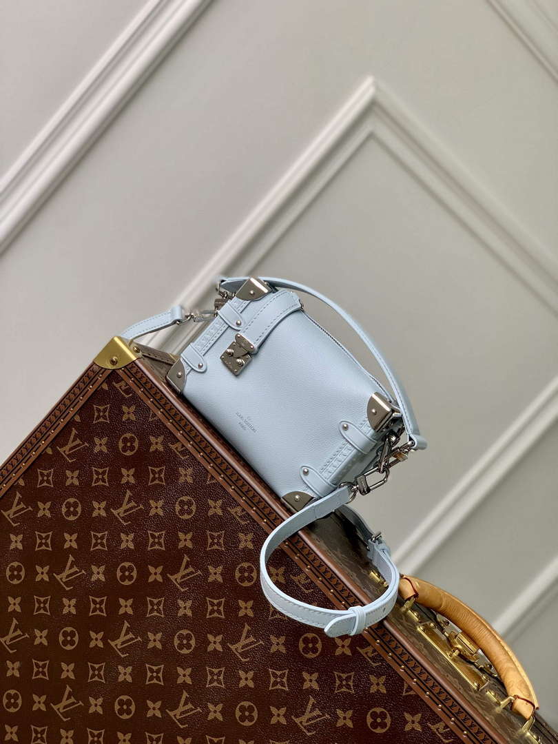 LV M25067 Louis Vuitton Side Trunk PM Bag Olympe Blue - Default Title - View 1