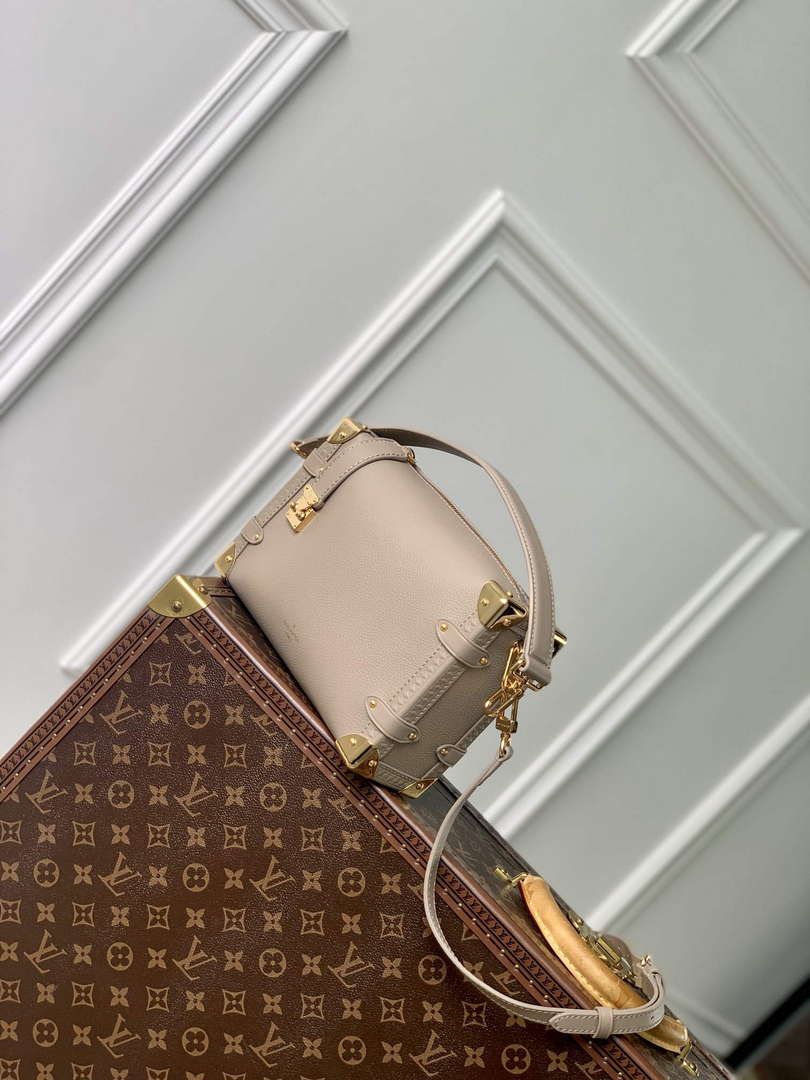 LV M25072 Louis Vuitton Side Trunk MM Handbag Taupe - Default Title - View 2