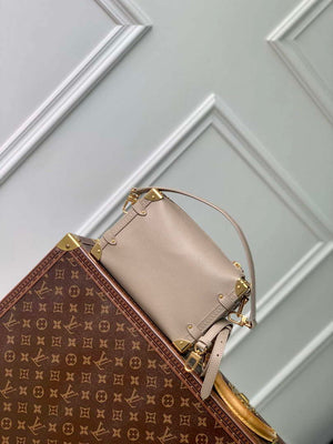 LV M25072 Louis Vuitton Side Trunk MM Handbag Taupe - Default Title - View 3