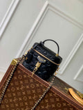 LV M25123 Louis Vuitton Vanity PM Handbag Black