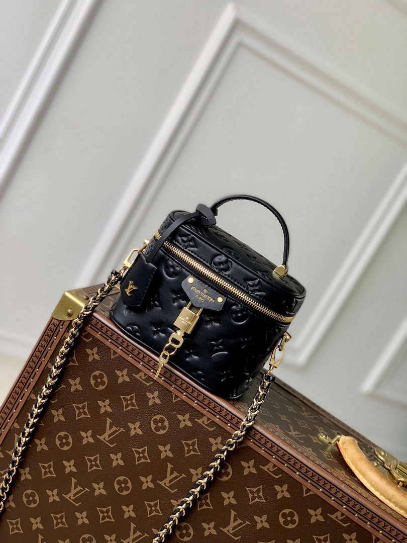 LV M25123 Louis Vuitton Vanity PM Handbag Black - Default Title - View 1