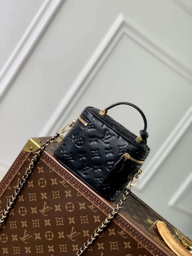 LV M25123 Louis Vuitton Vanity PM Handbag Black - Default Title - View 3
