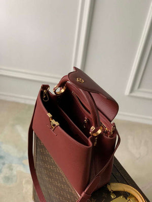 LV M25128 Louis Vuitton Capucines BB Handbag Griotte Red - Default Title - View 8