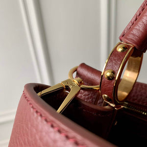 LV M25128 Louis Vuitton Capucines Mini Handbag Griotte Red - Default Title - View 6