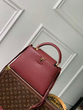 LV M25128 Louis Vuitton Capucines MM Handbag Griotte Red