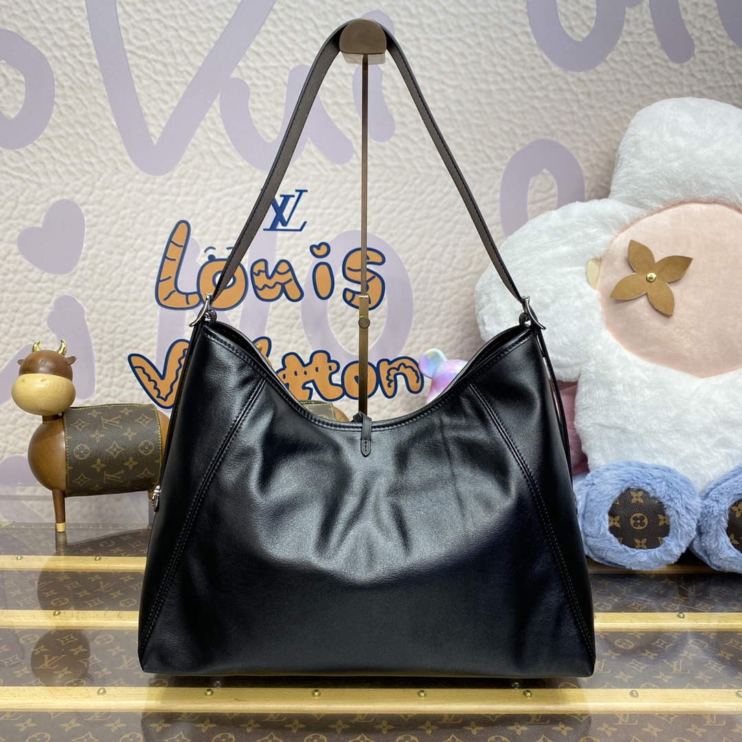 LV M25143 Louis Vuitton CarryAll Dark MM Bag Black