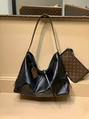 LV M25143 Louis Vuitton CarryAll Dark MM Handbag Black - Default Title - View 1