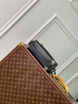 LV M25160 Louis Vuitton Side Trunk MM Handbag Black - Default Title - View 4