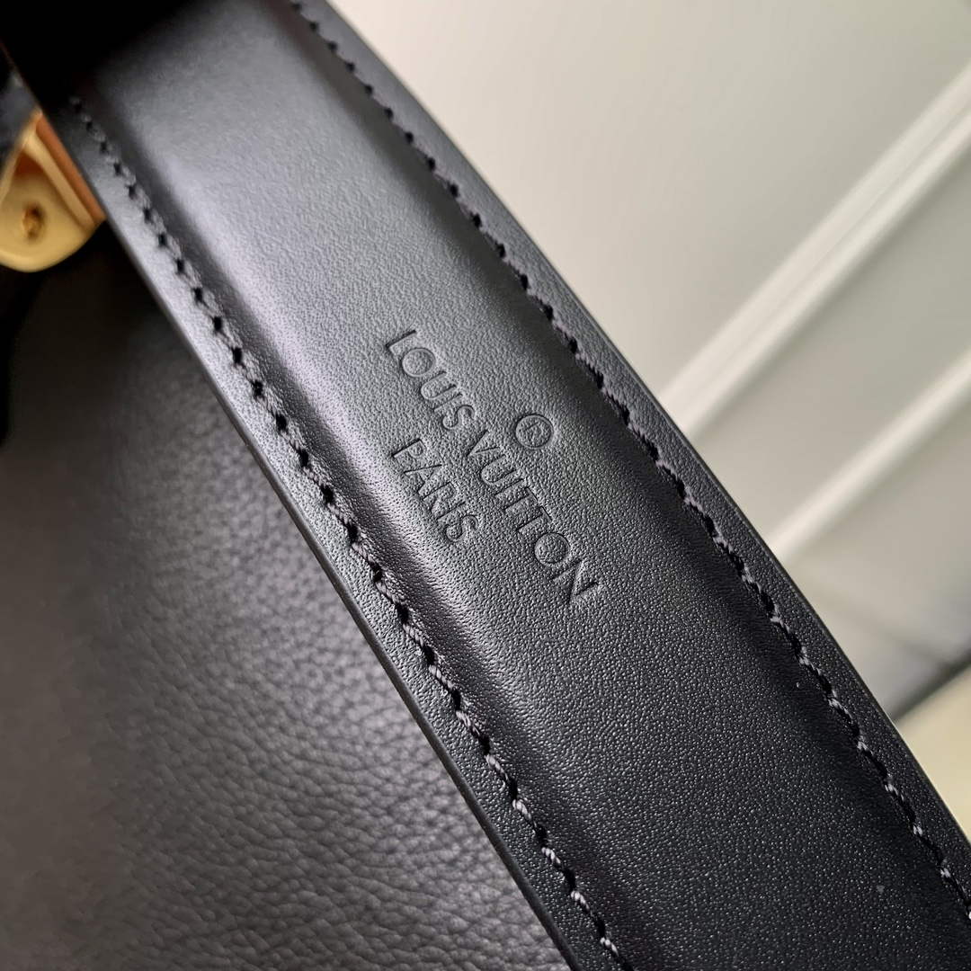 LV M25160 Louis Vuitton Side Trunk MM Handbag Black - Default Title - View 5